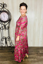 Tonya Tiered Dress- Olive Floral