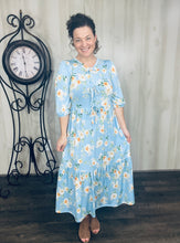 Kimmy Tiers & Bows Dress- Blue Sky