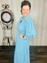 Vintage & Polkadot Dress- Blue or Mauve