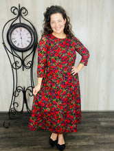 Brenda Red Floral Dress