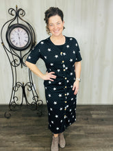 Stars & Buttons Midi Dress