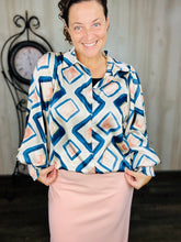 "The Lovely" Blouse- Green or Blue Multi