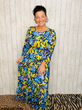 Nellie Green & Blue Multi Print Dress