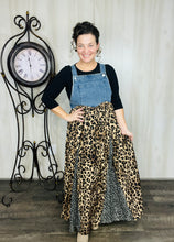 Leopard & Animal Print Mixed Overall/Jumper Dress