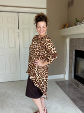 Dramatic High-Low Tunic- Leopard & Sequins