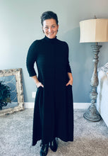 Jaqueline Vintage & Textured Dress- Black