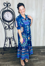 Melissa Mixed Print Dress- Pink Mix or Navy Mix
