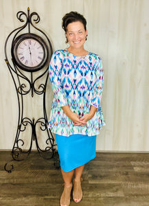 Marissa Blue & Pink Dreams Tunic