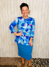 Jordan Tiered Tunic Top- Blue Mix