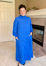 Ruffles & Class Dress-Classic Blue