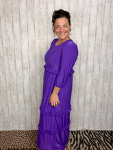 Amanda Purple Ruffle Dress