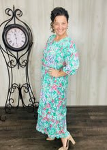 Amanda Green Floral Ruffle Dress