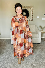 Kaylee Collared Fall Patchwork Dress