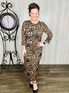 Joy Layering Dress-Leopard