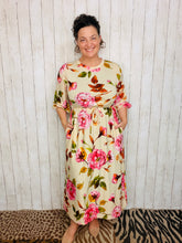 Tessa Beige Floral Dress