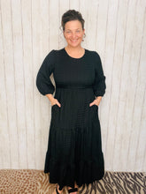 Mallory Black Textured Dress