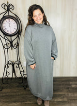Fabulous Fall Sweatshirt Dress-Charcoal