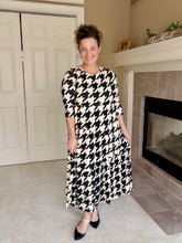 Tonya Marie Tiered Dress- Houndstooth