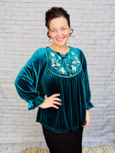 Velvet & Rose Top- Hunter Green