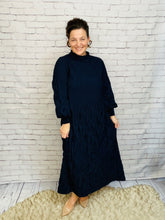 Ruffles & Class Dress- Navy