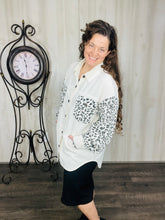 White & Black Leopard Shacket