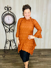 Regina Textured Tunic- Rust