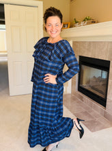 Kayla Dress- Navy Plaid