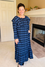 Kayla Dress- Navy Plaid