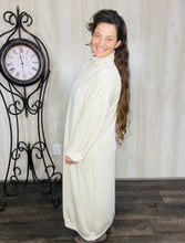 Fabulous Fall Sweatshirt Dress-Cream