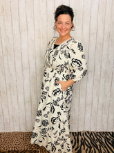 Black & White Floral Smock Dress