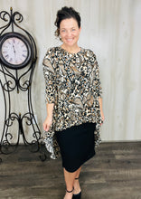 Dramatic High-Low Tunic -Animal Print
