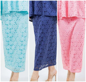 Amy Daisy & Lace Skirt- Navy, Ice Blue or Coral Pink