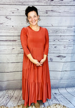 Tonya Marie Tiered Dress- Terra Cotta