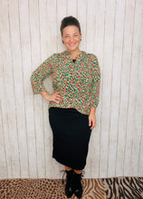 Valarie Green & Coral Top