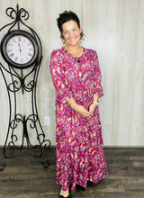 Connie Soft Paisley Dress-Dark Burgundy