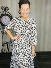 Leopard & Tan Mesh Overlay Dress