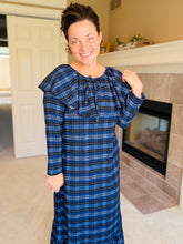 Kayla Dress- Navy Plaid