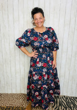 Kendra Navy & Floral Dress