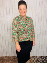 Valarie Green & Coral Top