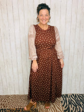 Misty Brown Paisley & Floral Woven Dress