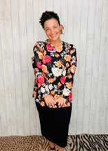 Black & Roses Top