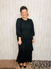 Ruffles & Luxury Dress-Black