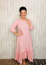 Michella High Low Dress-Pink Paisley