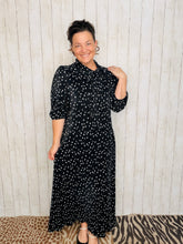 Power On The Day Dress-Black Polkadot