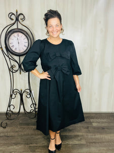 Misty Black & Bow Dress