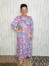 Michella High Low Dress-Blue Floral