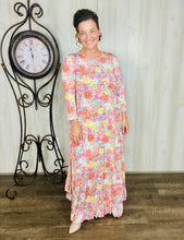 Peachy Floral Dreams Dress