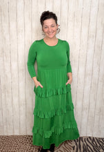 Misty Ruffle Tiered Dress-Emerald