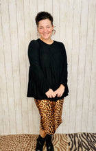 Clara Black Babydoll Swiss Dot Top