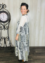 Cheri Patchwork Dress- Black & White